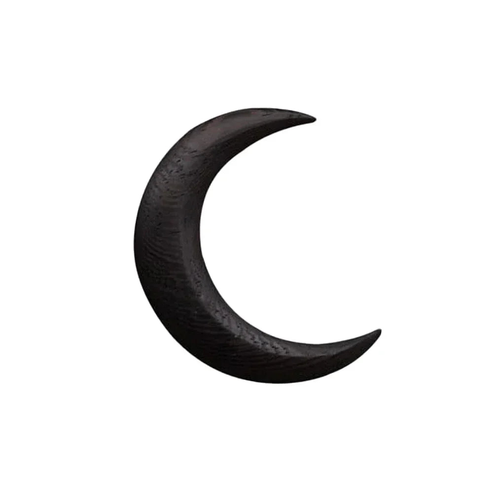 Moon Hair Fork Hairpin for Women 5.12'' Moon Stick Hand Carved Clip Thin Hair Accessories Wooden Barrettes Lightweight Styling Tool